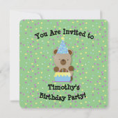 Soirée Teddy Bear Anniversaire Invitation (Dos)