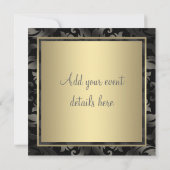 Soirée Tenue de Soirée Or Noir Invitation en Damas (Dos)