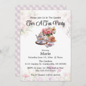 Soirée thé/Personnaliser Invitation (Devant / Derrière)