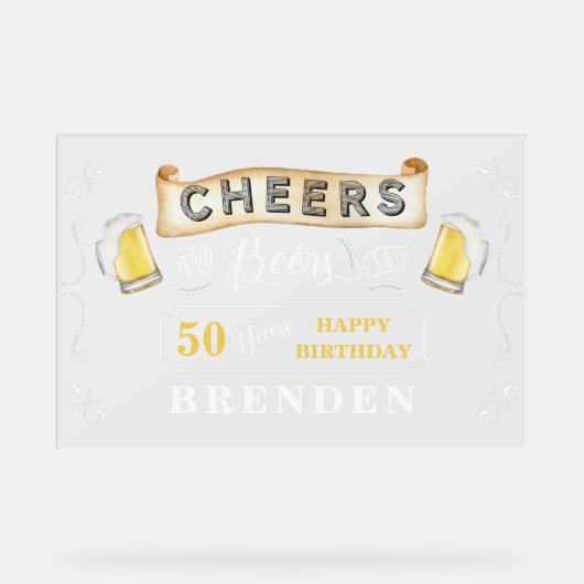Soirées et bières à 50 ans fête d'anniversaire (Recto)
