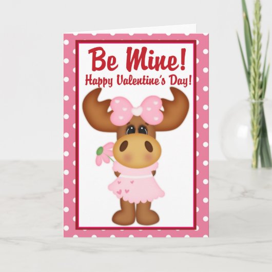Sois À Moi ! Carte Heureuse Sainte-Valentin Moose  (Devant)