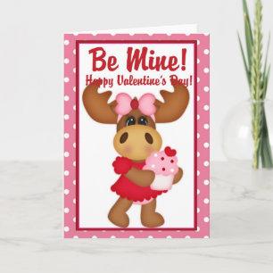 Sois À Moi ! Carte Heureuse Sainte-Valentin Moose 