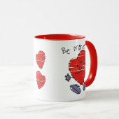 "Sois à moi !" Joyeuse Mug de la Saint-Valentin (Devant droit)