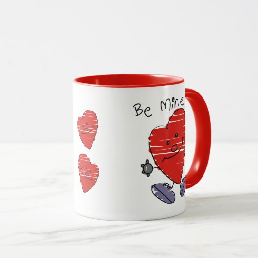 "Sois à moi !" Joyeuse Mug de la Saint-Valentin (Devant droit)