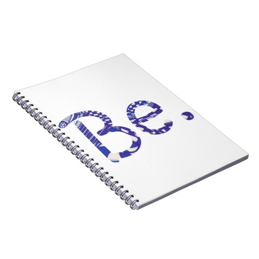 Sois. Carnets de mots de dessin Abstrait bleu blan (Côté Droit)