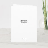 Sois Classique, Sois Sassy... Carte d'anniversaire (Dos)