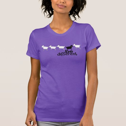 Sois différent noir sommeil dames t-shirt (Devant)