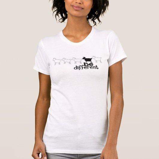 Sois différent t-shirt de sommeil noir (Devant)