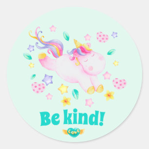 Sois Génial ! Sticker pour enfants Unicorn mignon
