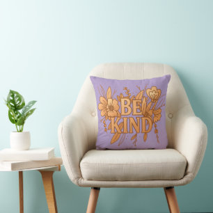 Sois Gentil Coussin de Jeté Floral Doré Inspiran