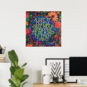Sois Gentil ! Poster d'Inspirivité Florale colorée (Bureau à domicile)