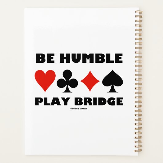 Sois humble Play Bridge Quatre combinaisons de car (Dos)