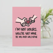 Sois ma carte anti-Saint-Valentin - Cœur (Debout devant)