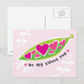 Sois ma carte postale Sweet Pea Valentine (Devant / Derrière)