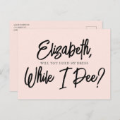 Sois Ma Femme D'Épouse Funny Pee Invitation Carte (Devant / Derrière)