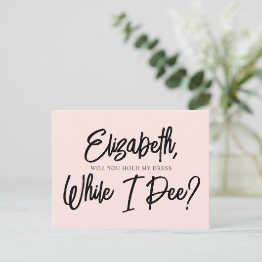 Sois Ma Femme D'Épouse Funny Pee Invitation Carte (Debout devant)