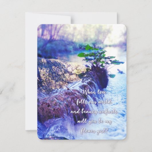 sois ma fille des fleurs invitation waterhaze (Devant)