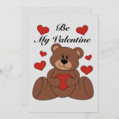 Sois ma Valentine jolie carte de vacances Valentin (Devant / Derrière)