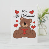 Sois ma Valentine jolie carte de vacances Valentin (Debout devant)