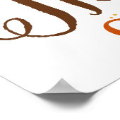 Sois Merci Whimsical Script | Poster de Thanksgivi (Coin)