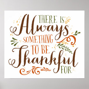 Sois Merci Whimsical Script   Poster de Thanksgivi