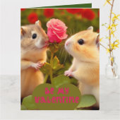 Sois mon Valentin      Carte (Fleur jaune)