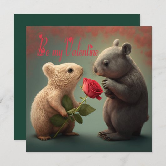 Sois mon Valentin      Carte (Devant / Derrière)