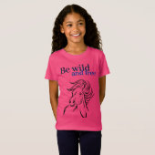 Sois sauvage et libre T-shirt cheval (Devant entier)