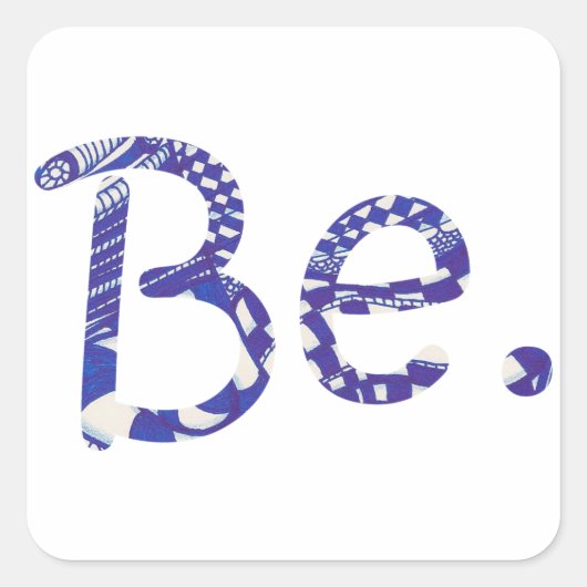 Sois. Stickers Abstraits en bleu blanc (Devant)
