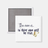 Sois Toi-Même - Citation de Shakespeare Magnet (Recto/Verso)