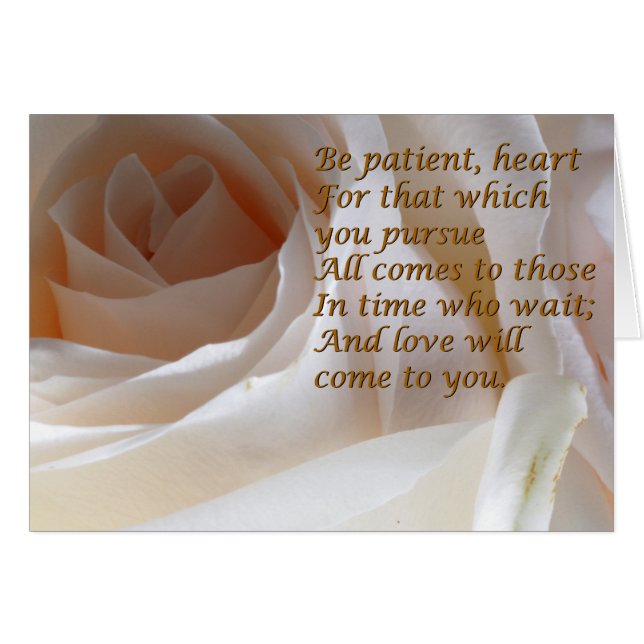 Sois un coeur patient (Devant horizontal)