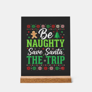 Sois vilain sauve le Père Noël drôle de Noël SVG