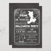 Sois Witchy Halloween Party Invitation (Devant / Derrière)