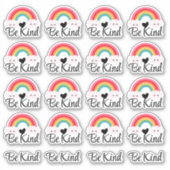 Soit gentil Sticker Coeur Arc-en-ciel Pack (Devant)