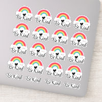 Soit gentil Sticker Coeur Arc-en-ciel Pack