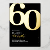 Soixante 60e anniversaire fête Foil Invitation (Recto)