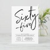 Soixante-cinq | Invitation moderne pour 65e annive (Debout devant)