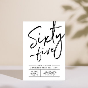 Soixante-cinq Invitation moderne pour une fête d