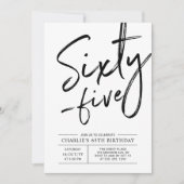 Soixante-cinq | Invitation moderne pour une fête d (Devant)
