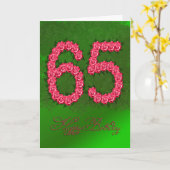 soixante-cinquième carte d'anniversaire avec les (Fleur jaune)