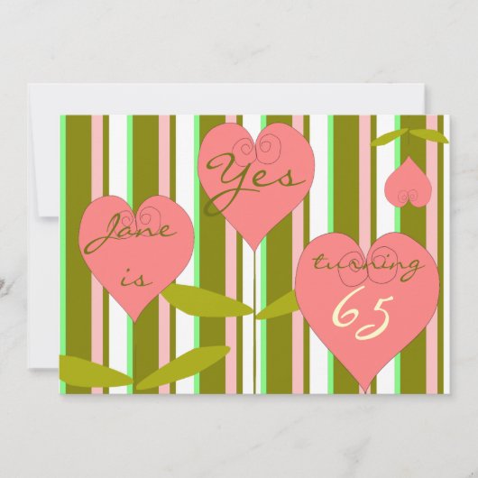 Soixante-cinquième invitation d'anniversaire (Devant)