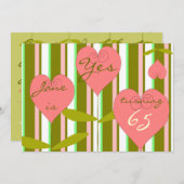 Soixante-cinquième invitation d'anniversaire (Devant / Derrière)