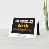 Soixante-cinquième invitation de fête et colorée (Dos)