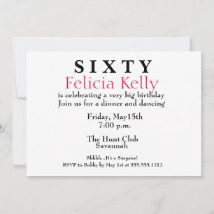 Soixante-dix Anniversaire Invitation