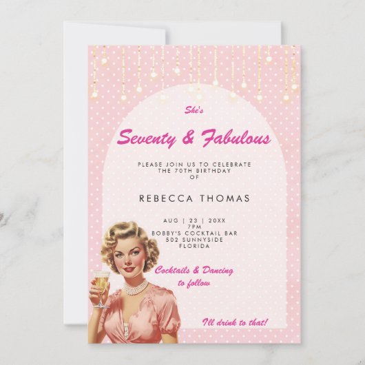 soixante-dix & fabuleuse invitation d'anniversaire (Devant)