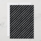 Soixante-dix Modern Silver & Black 70e Invitation (Dos)