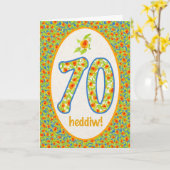 Soixante-dixième carte d'anniversaire de Gallois, (Fleur jaune)