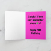 Soixante-dixième carte d'anniversaire drôle pour (Intérieur)