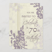 Soixante-dixième cartes florales pourpres (Devant / Derrière)