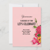 soixante-dixième Invitation de fête d'anniversaire (Dos)